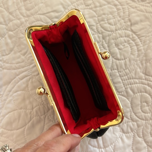 Dooney & Bourke Black Clutch with Gold Accents - Picture 6 of 10